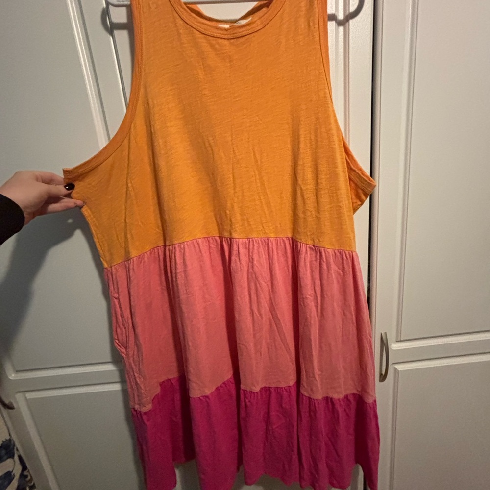 Colorful Sleeveless Tiered Dress